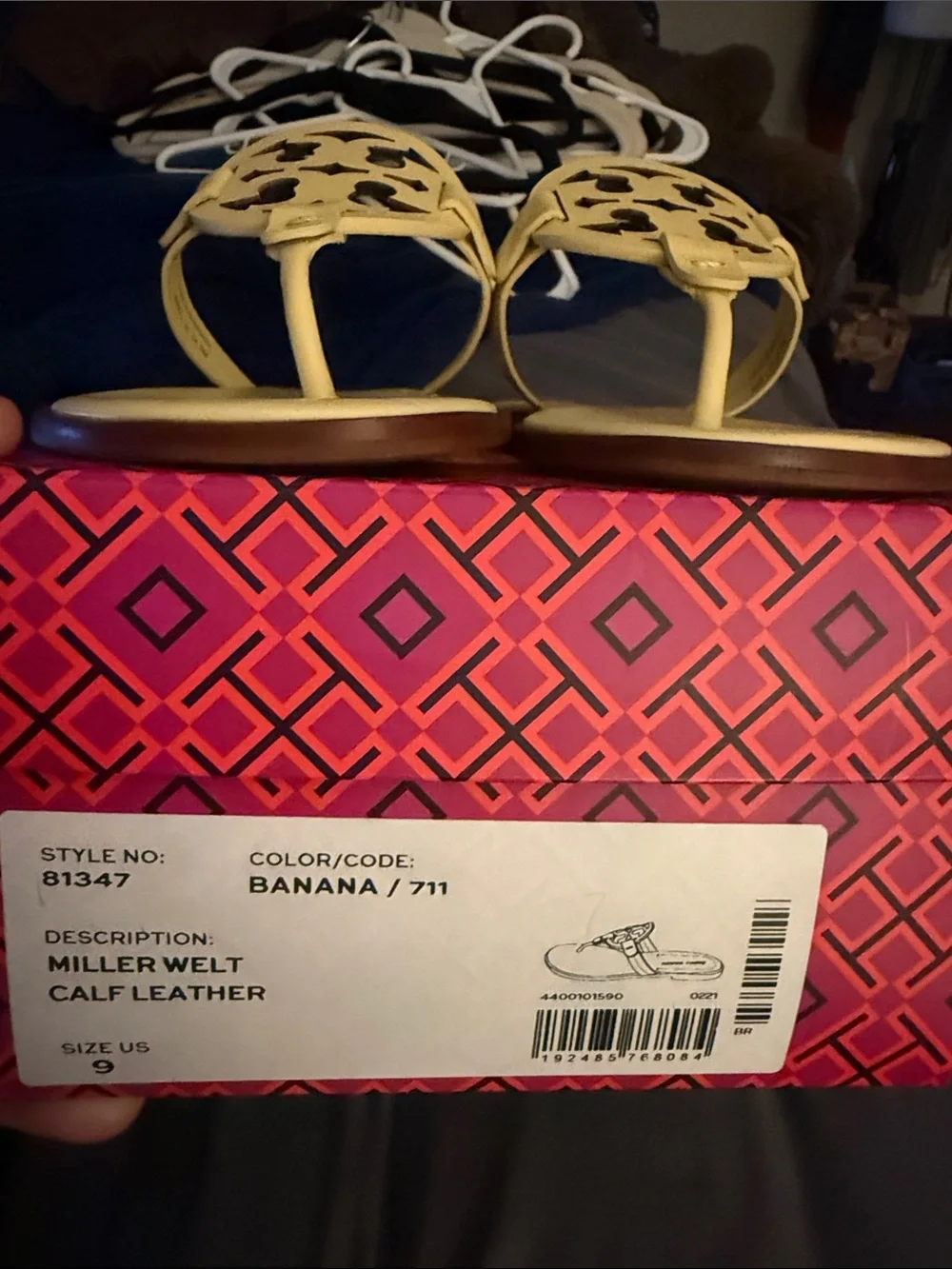 Tory Burch Yellow Miller Logo Thong Sandals